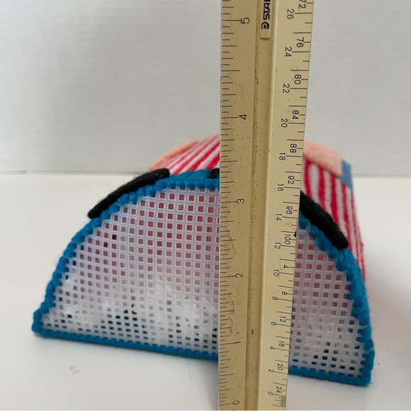 Patriotic Plastic Canvas Picnic Set Homemade Utensil Holder - Picture 5 of 8